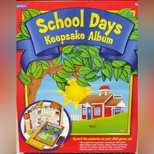 School Days Keepsake Album - Blue and Yellow Memory Book